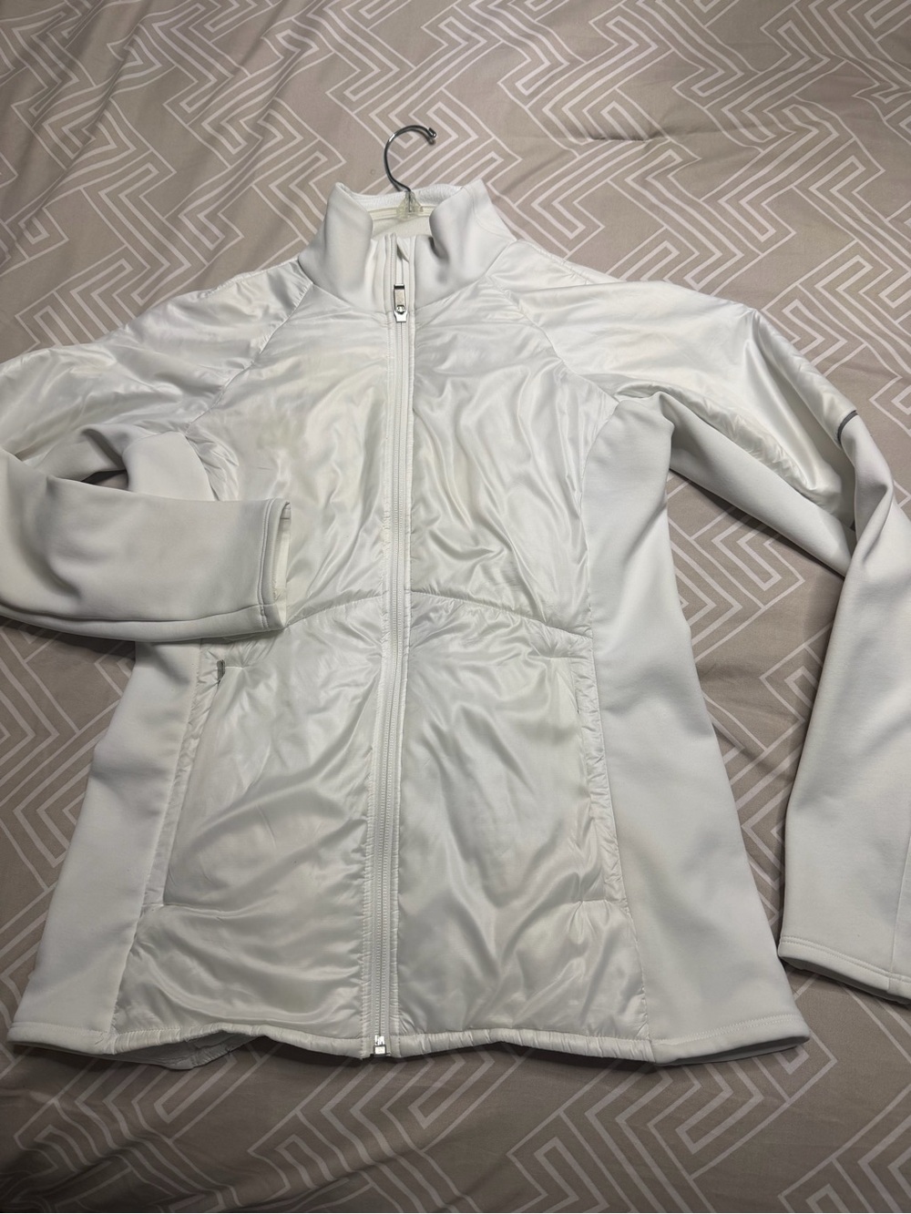 Athleta White Full-Zip Utility Jacket